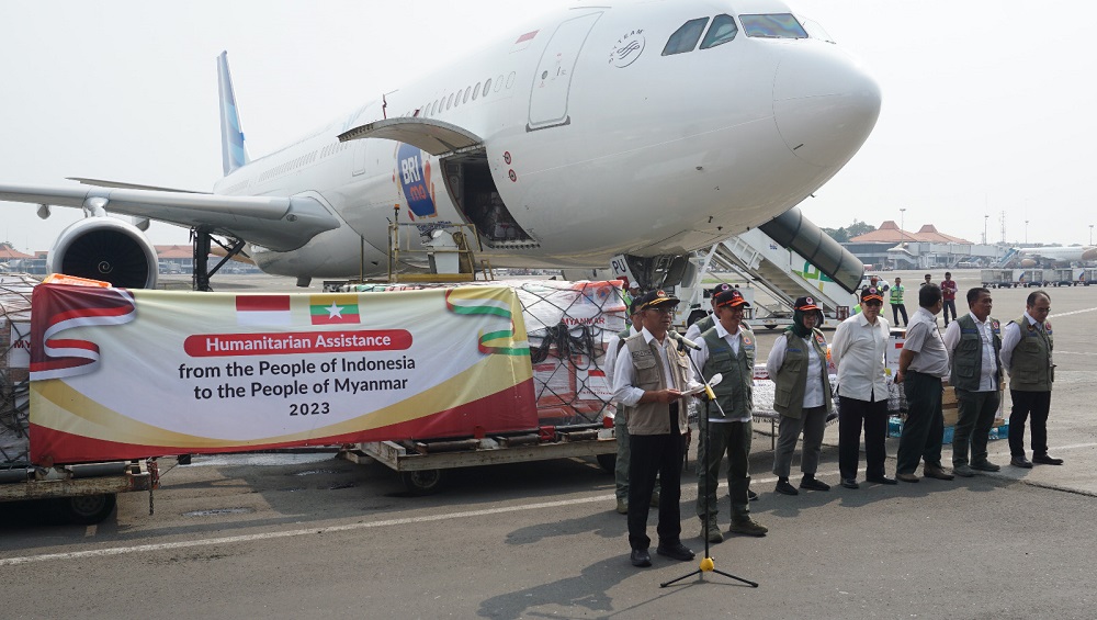 Garuda Indonesia Terbangkan Ton Bantuan Kemanusiaan Ke Myanmar